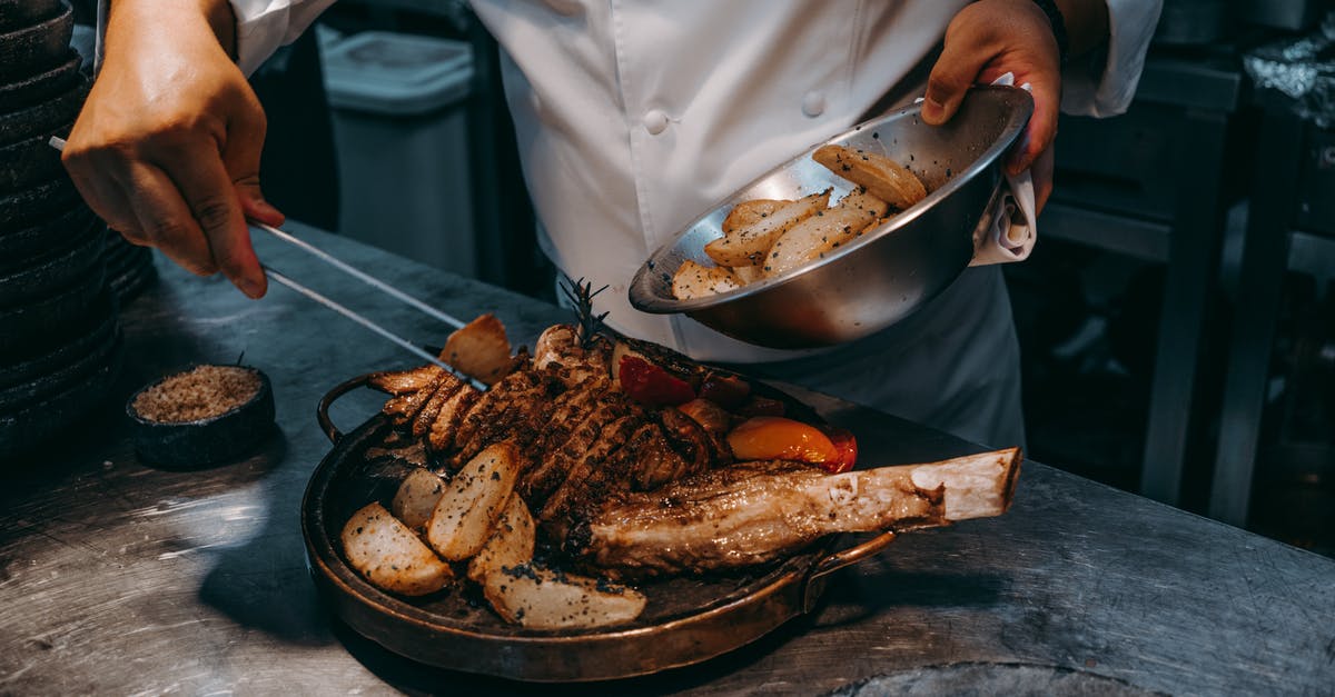 Preparing slow cooked meats for the next day - Chef Preparing a Meal with Meat 