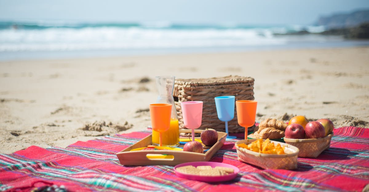 Preserving dehydrated fruits and vegs - Bread and Bread on Pink and Blue Towel on Beach