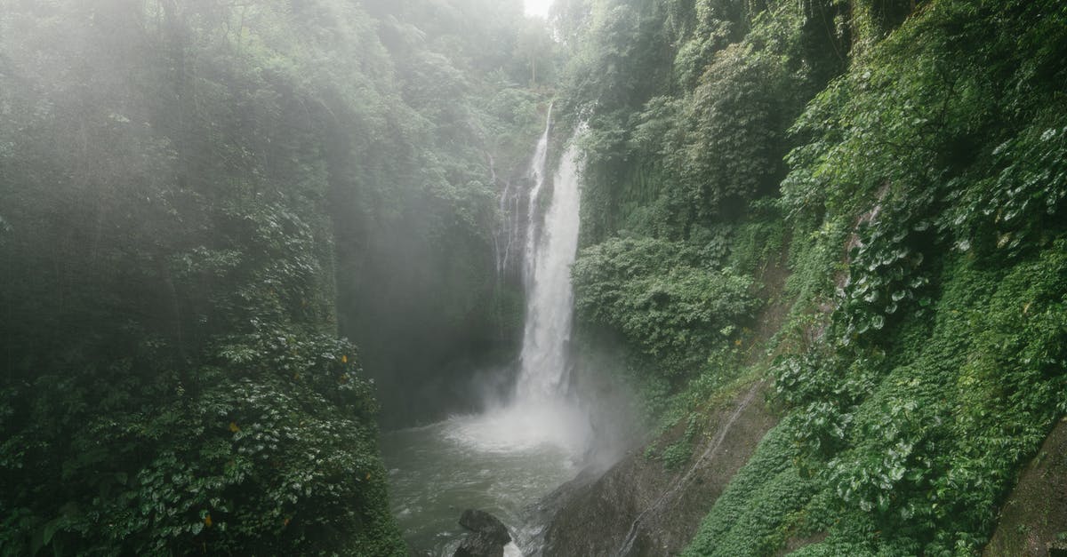 "Old wild west" secret sauce - Wonderful Aling Aling Waterfall among lush greenery of Sambangan mountainous area on Bali Island