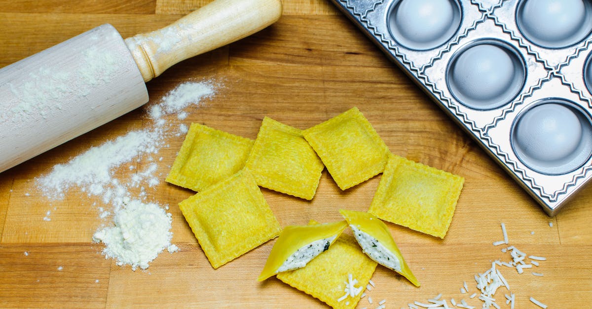 Ravioli filling to edge ratio - Yellow Cheese on Brown Wooden Table