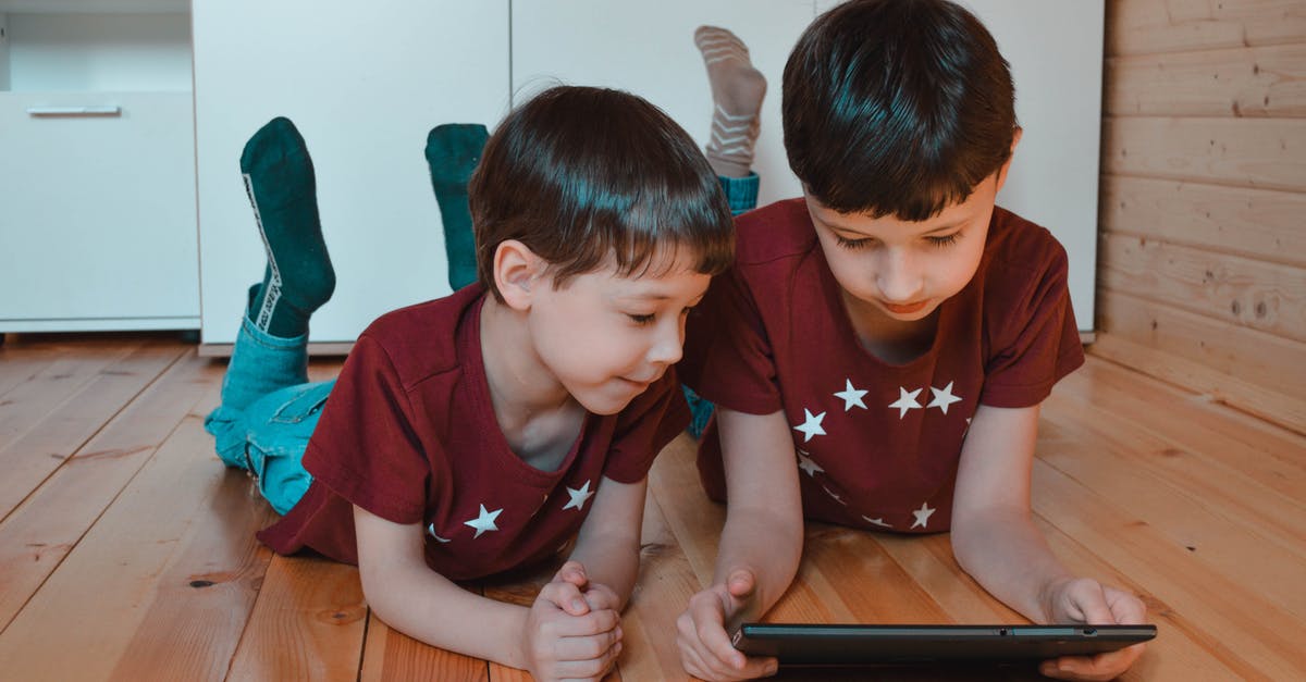 Reaheating 2 Spiral hams at same time - Cute siblings using tablet together at home