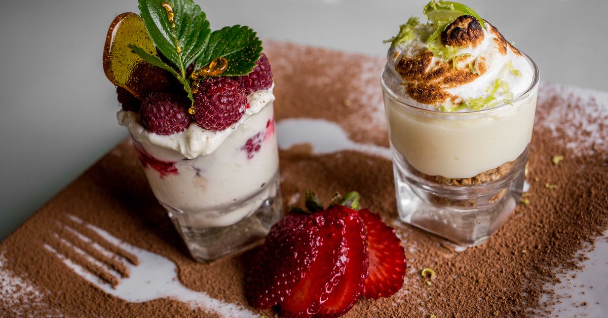 Recipe calls for Tapioca pudding - none to be found! - Strawberry and White Cream on Clear Glass Cup