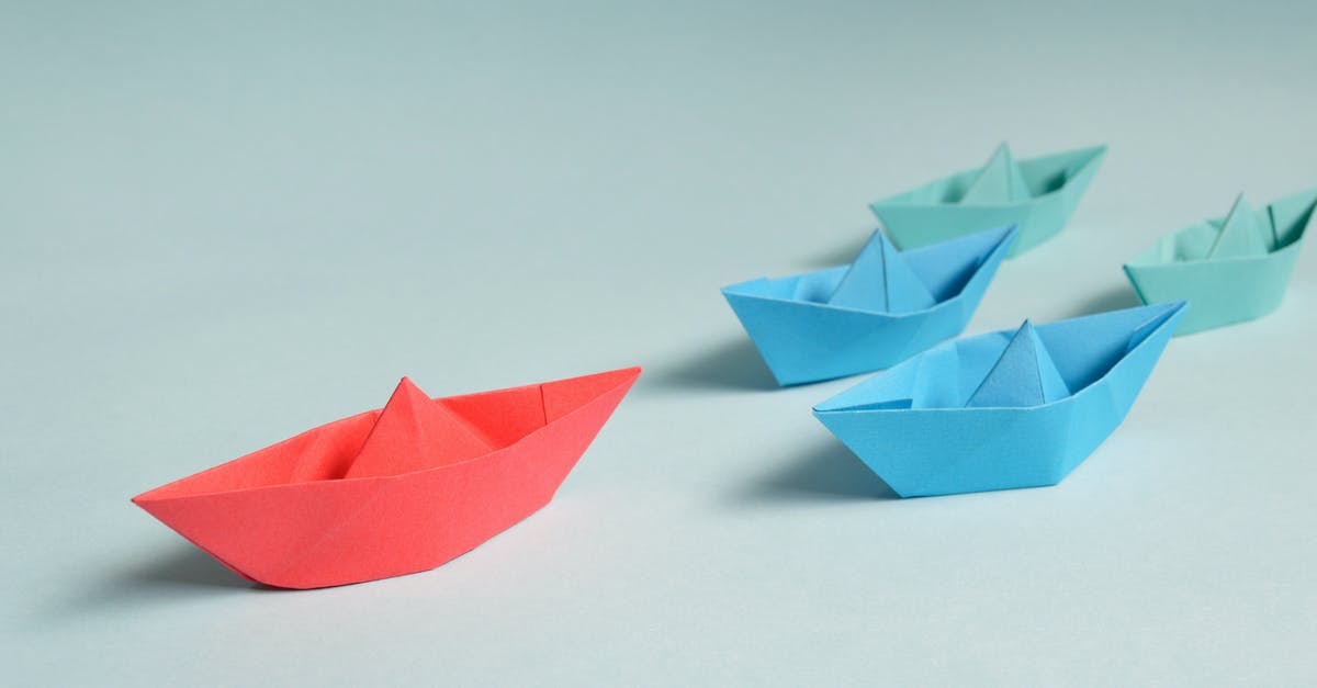 Red and blue Antimo Caputo 00 flour - Paper Boats on Solid Surface