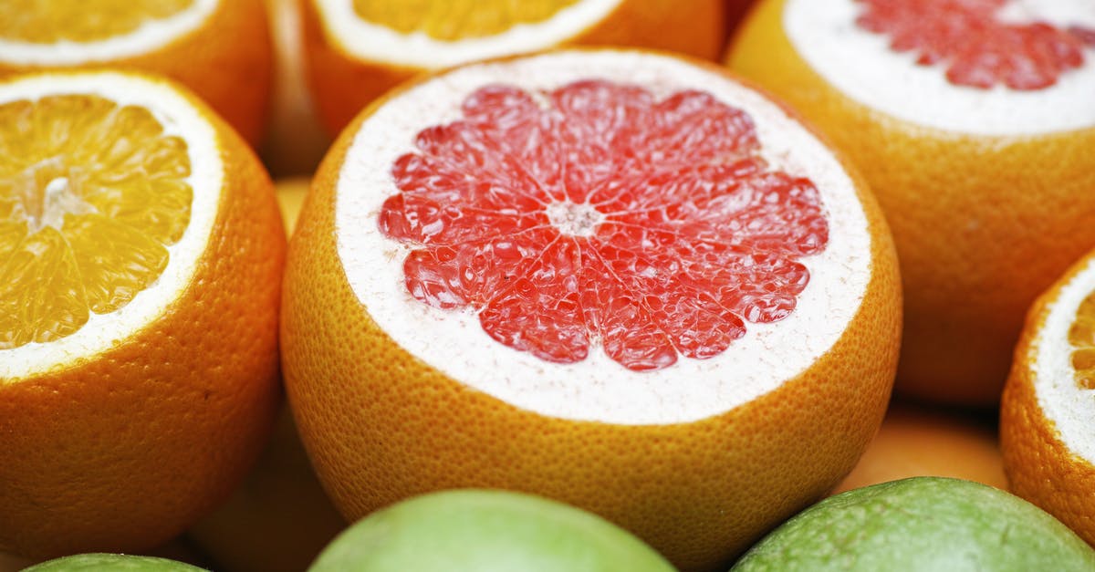 Red sweet and sour cabbage...drain or not? - Close-up Photo of Grapefruits