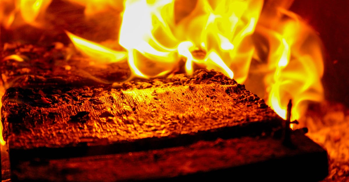 Reduce flame maximum on cooktop - Fire on Brown Wooden Log