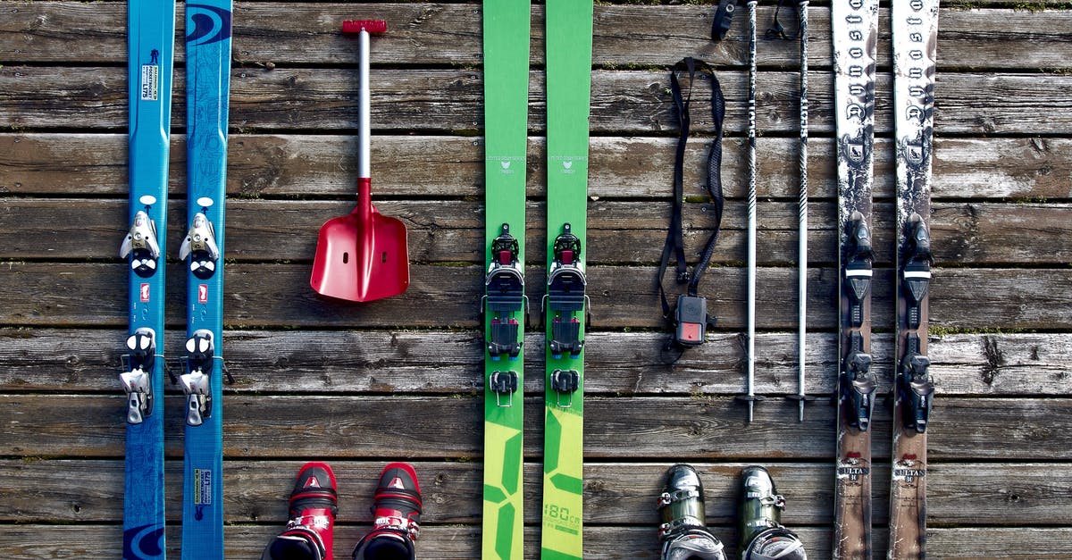 Refinishing Griswold No. 8 waffle iron handles - Flatlay of Skiing Equipment