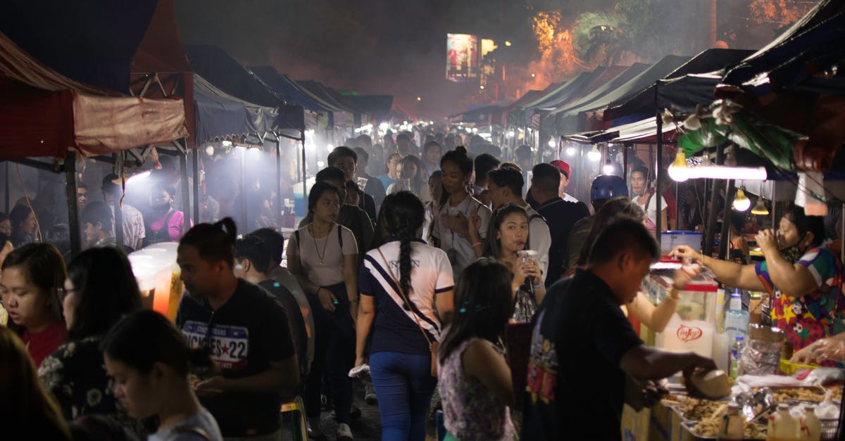 Refreezing stock after boiling - People Standing on Street during Night Time