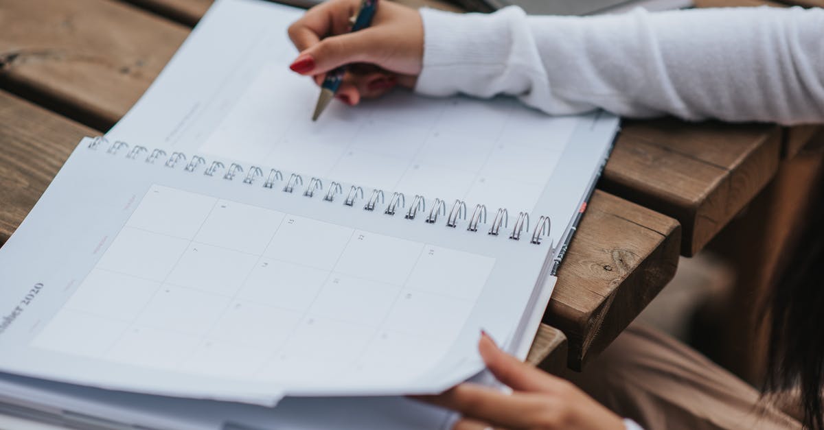 Refrigerated lunchboxes turn soggy - Crop woman making schedule in planner