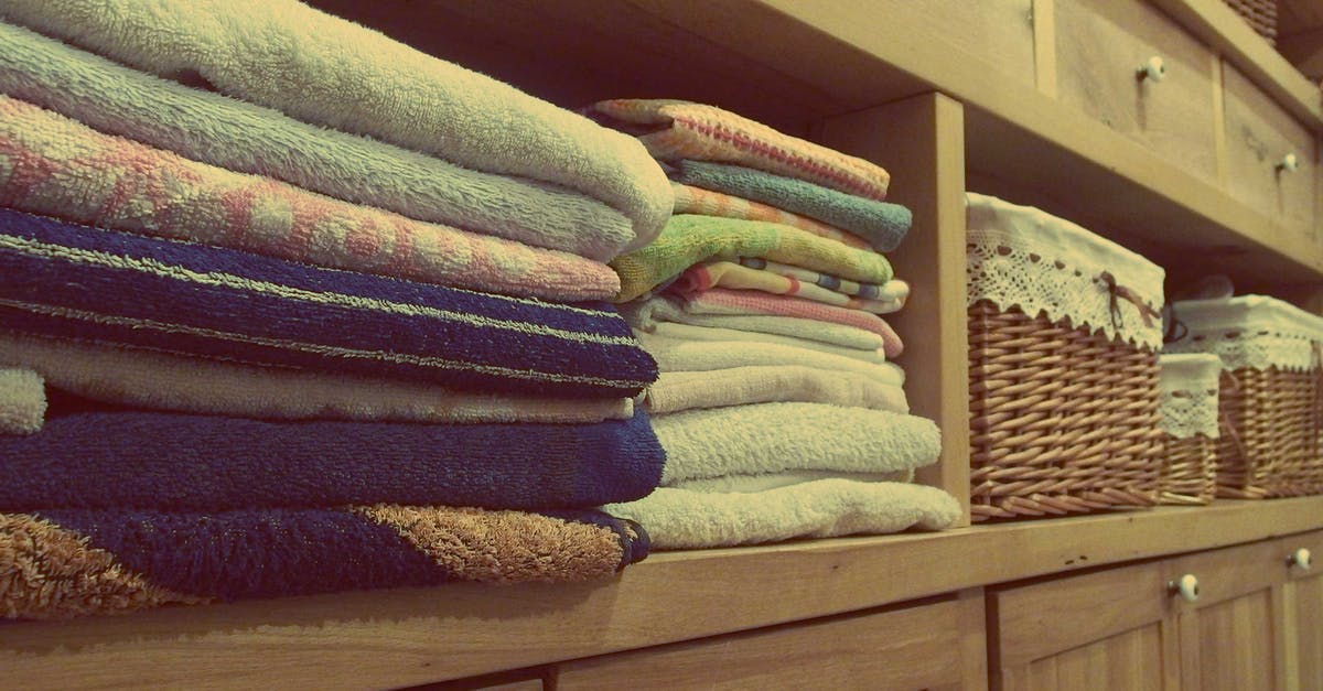 Right stock color - Stack of Towels on Rack