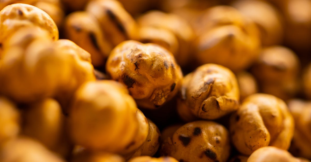 Roasted chickpeas for houmous? - Close Up Shot of Roasted Chickpeas