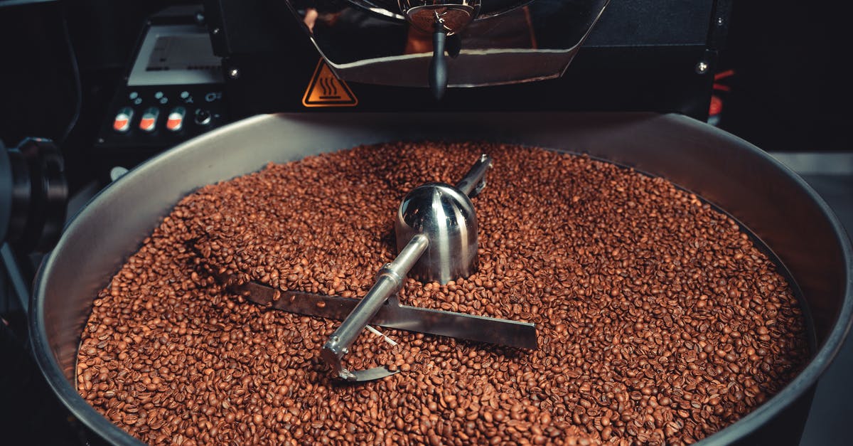 Roasting a turkey in a roaster oven - Close-up of Coffee Beans in a Coffee Roasting Machine