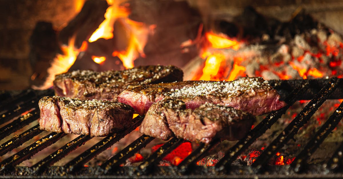 Salting meat before simmering - Grilled Meat On Charcoal Grill