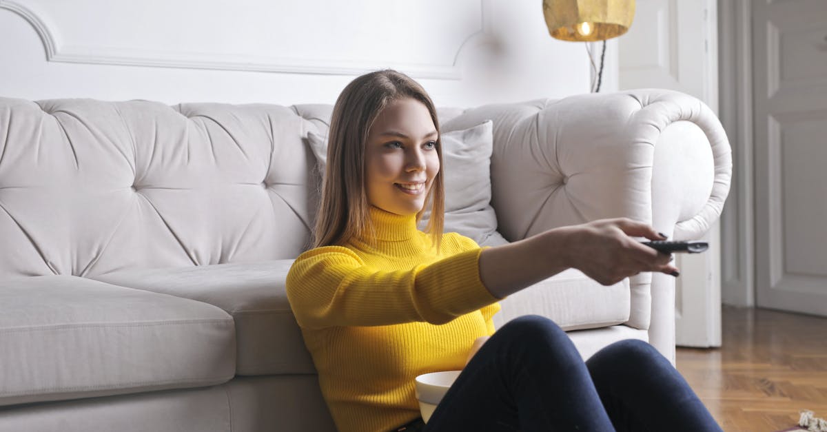 Search terms for potatoes inside of a bun - Joyful millennial female in casual clothes with bowl of snack using remote controller while sitting on floor leaning on sofa and watching movie in cozy light living room with luxury interior