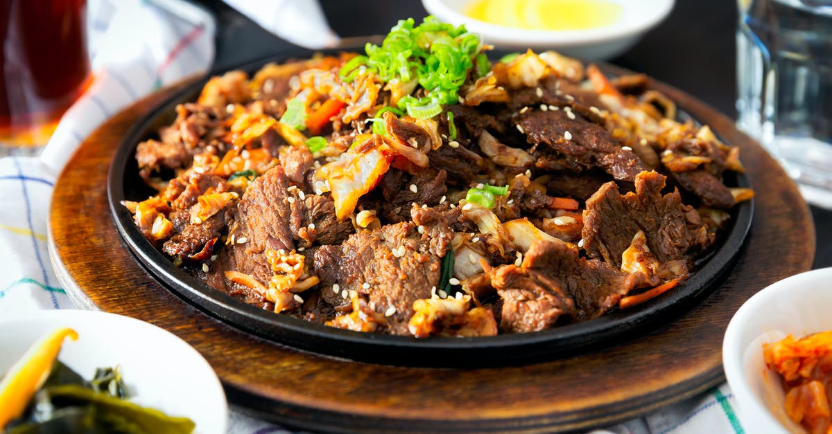 Searing stew meat the night before - Cooked Meat on Plate