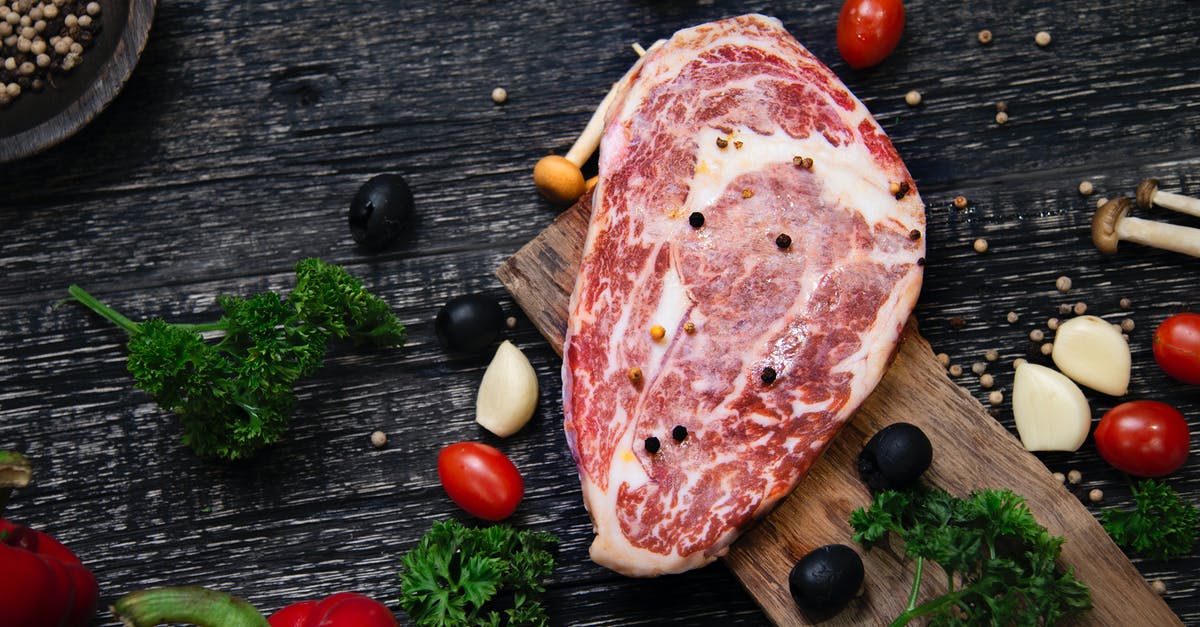 Seasoning a wok in the wrong way? - Raw Meat on Brown Wooden Chopping Board