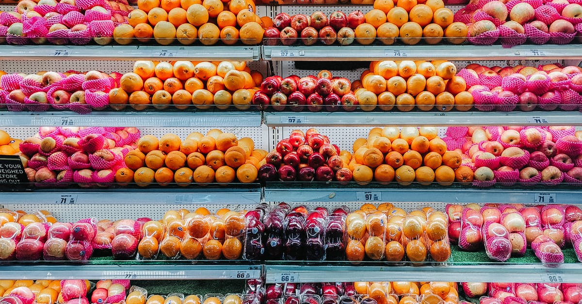 Shelf life of apples in muffins - Fruits on Glass-top Display Counter