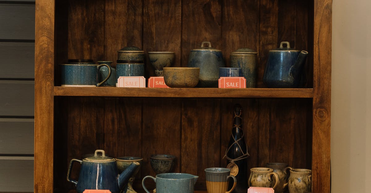 Shelf life of commercial jams with no preservatives? - Blue Ceramic Mugs on Brown Wooden Shelf