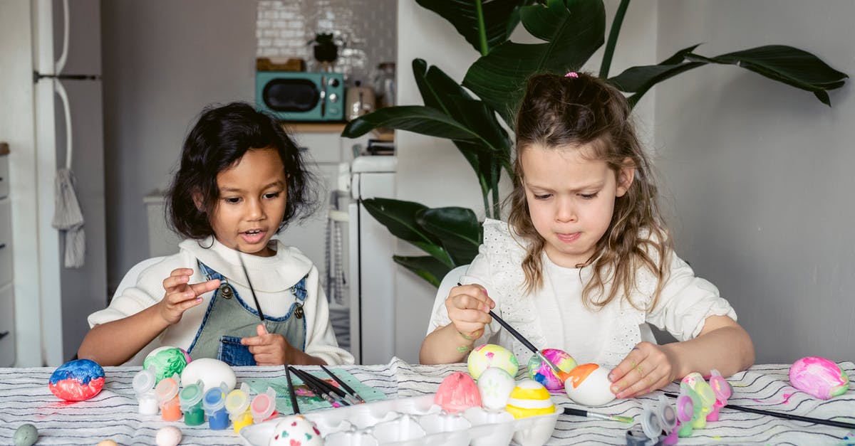 Should I refrigerate eggs? - Diverse girls painting Easter eggs