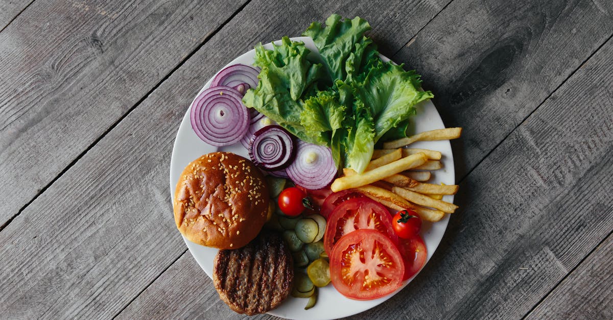 Should Pickle Slices be Above or Below the Hamburger - Burger and Fries with Toppings on a Plate