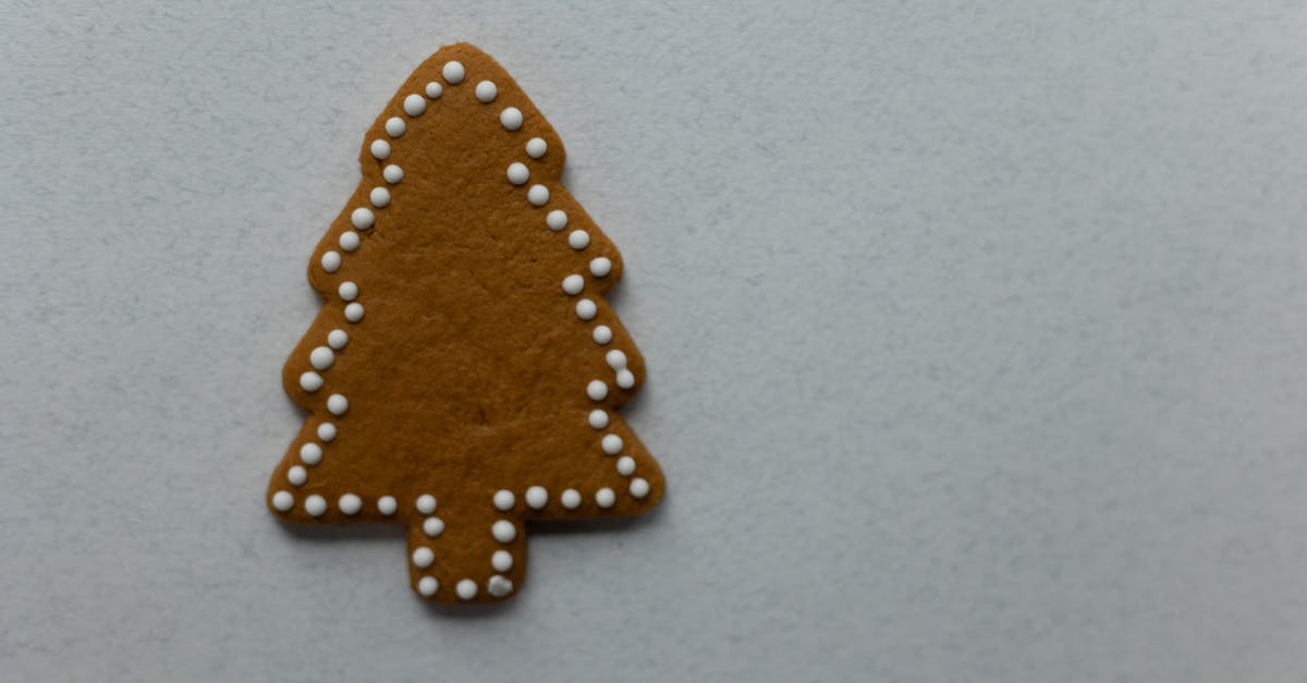 Simple Puff Pastry Dough - Tree shaped gingerbread placed on white background