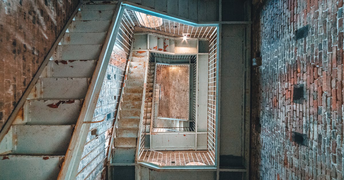 Skillet rust (?) and next steps with regard to seasoning - Top View Photo of Spiral Staircase