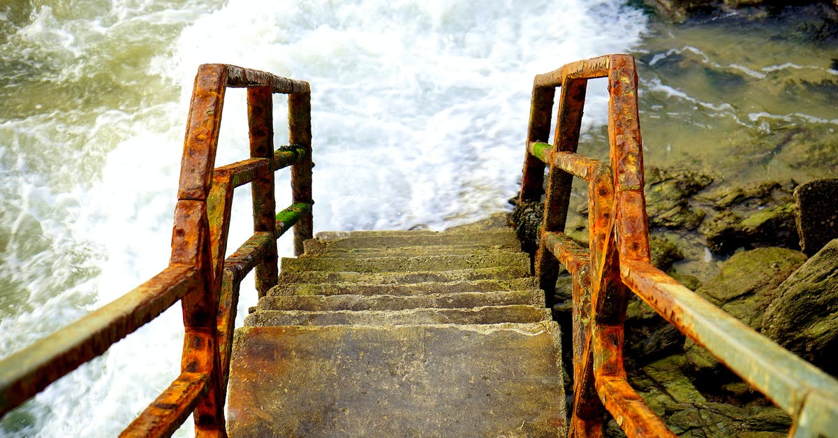 Skillet rust (?) and next steps with regard to seasoning - High-angle Photography of Staircase Leading to Seashore