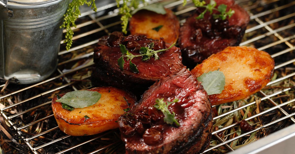 Slow roasting potatoes - Photograph of Roasted Beef with Potatoes