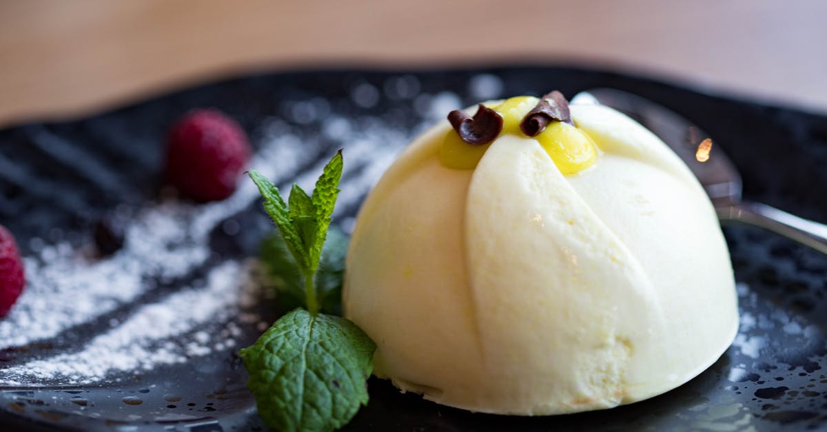 Softening ice cream with guar gum - Plate of Dessert on Brown Surface