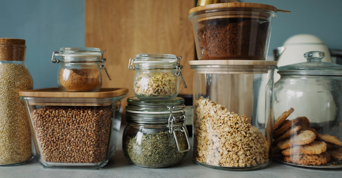 Spices storage conditions [duplicate] - Clear Glass Jars With Brown Powder