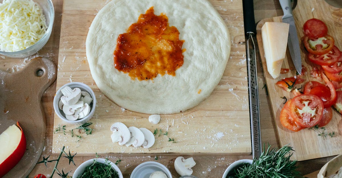 Stock Based Pizza Dough - Ingredients for cooking Italian pizza