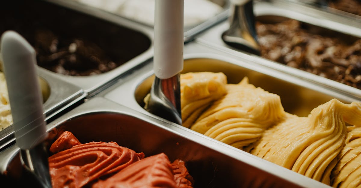 Store bought frozen coconut milk - Gelato Ice Creams on Trays