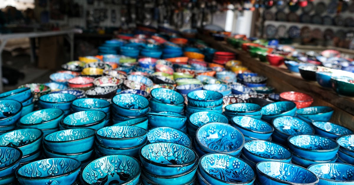 Store bought Mayonnaise is too vinegary? - Blue Ceramic Bowls on Table