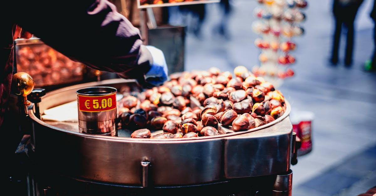 Storing a bear roast after cooking in a crockpot - Person Selling Chestnuts