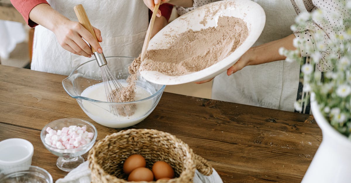 Subs for baking mix/ eggs and condensed milk? - White Ceramic Bowl With Brown Wooden Spoon