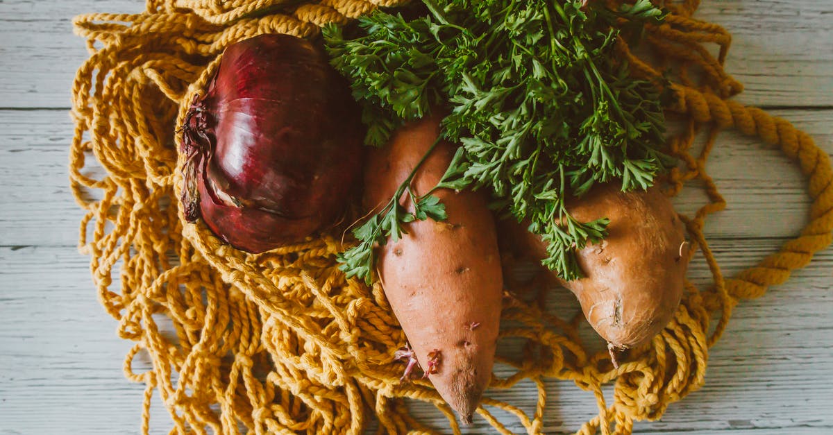 Substitute for onion sweetness? - Close-Up Photograph of an Onion Near Sweet Potatoes