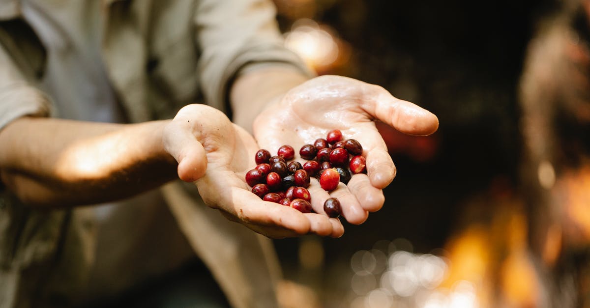 Substitute for red bean paste? - Anonymous man showing coffee berries