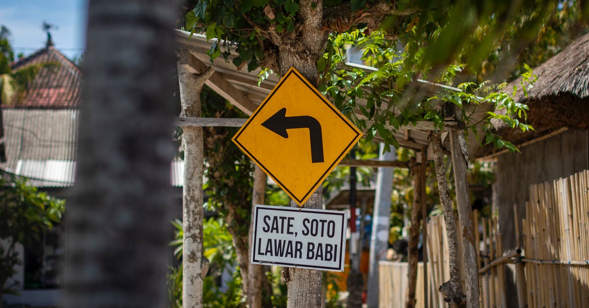 Substituting for Candlenuts in Indonesian Food - Yellow  Left Turn Sign