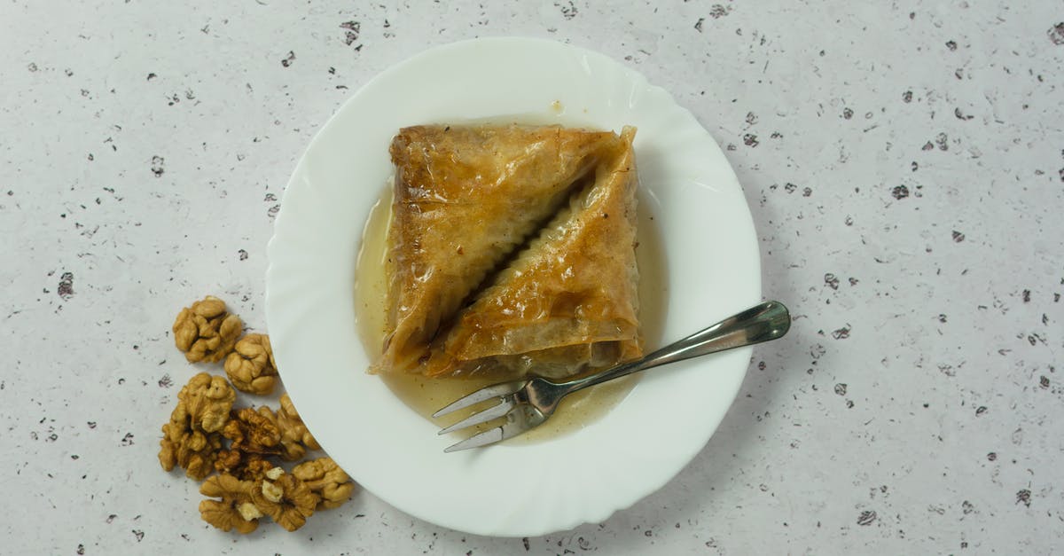 Substituting maple syrup for honey in bread - Pastry Dessert with Syrup on White Ceramic Plate