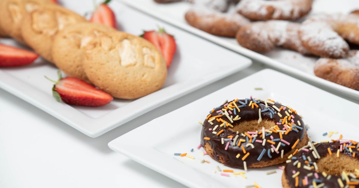 Substitution for hagelslag (chocolate sprinkles for bread) - Chocolate Doughnuts with Sprinkles on a Plate Beside Cookies with Strawberries