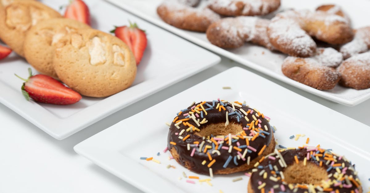 Substitution for hagelslag (chocolate sprinkles for bread) - Chocolate Doughnuts with Sprinkles on a Plate Beside Cookies with Strawberries
