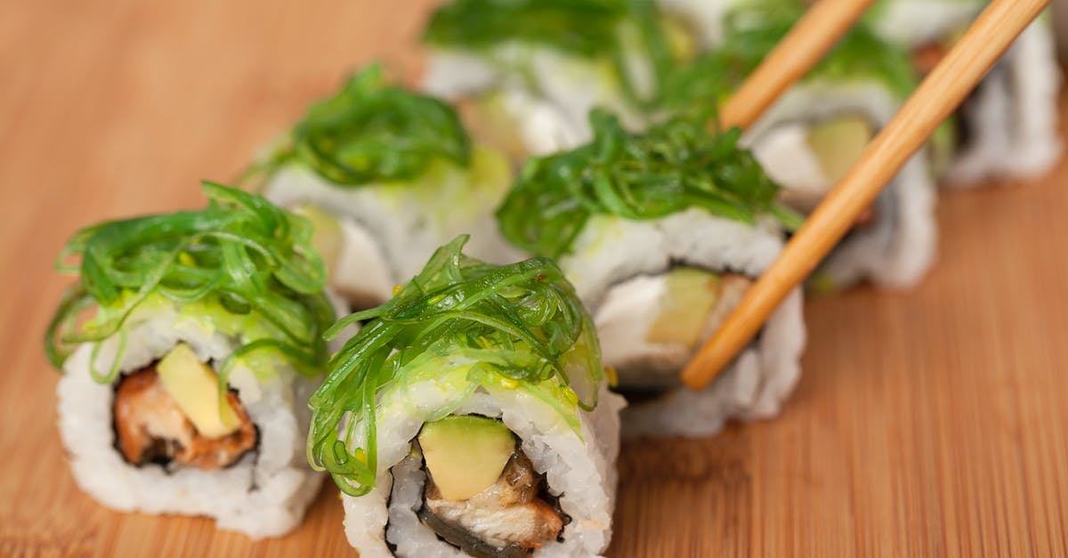 Sushi using brown rice - Green and White Vegetable Dish