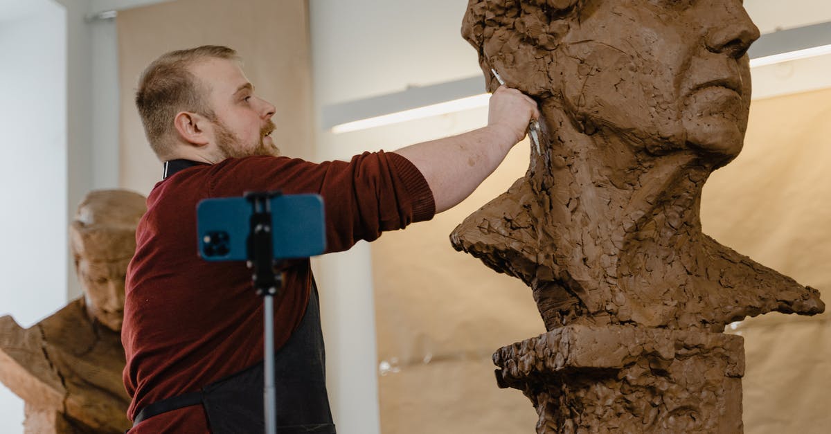 Taiyaki not forming correctly - Man Working On A Clay Head Sculpture