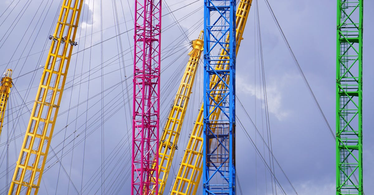 Tall cupcakes that have height to them - Blue Yellow Red and Green Metal Bar With Metal Sprint in Low Angle Photography