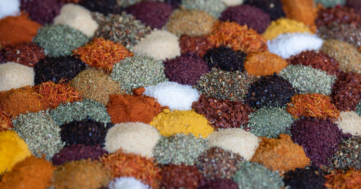 Tasting food while cooking - Assorted-color Herbs