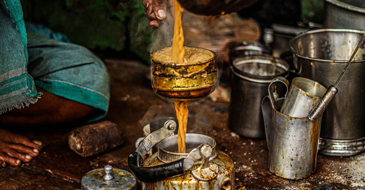 Tea strainer clogged [closed] - A Person Making a Hot Drink with Cooking Wares