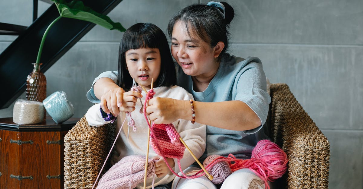 Technique to find and eliminate the needle bone in lamb shanks? - Smiling woman showing girl knitting technique