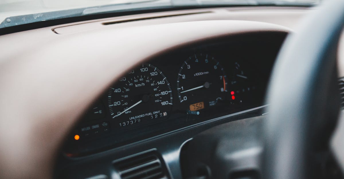 Temperature controlled work surface? - Closeup of control panel of modern expensive automobile with indicators on wide dashboard in soft focus