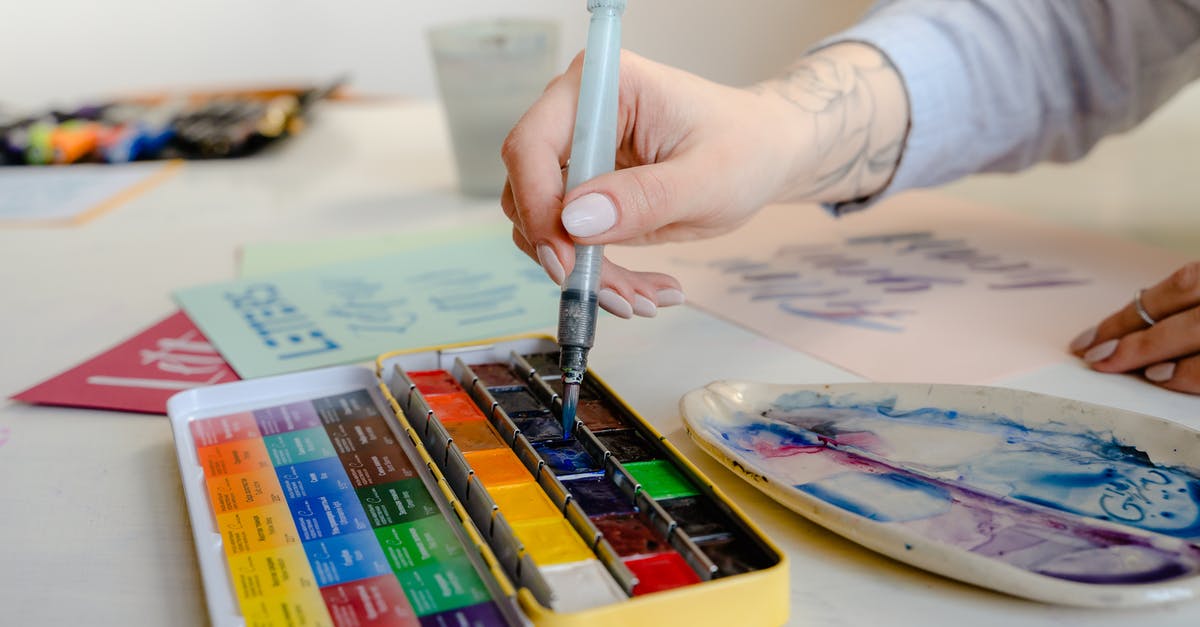 Tempered Glass For Cookie Sheet - Crop unrecognizable artist using art brush and watercolor palette