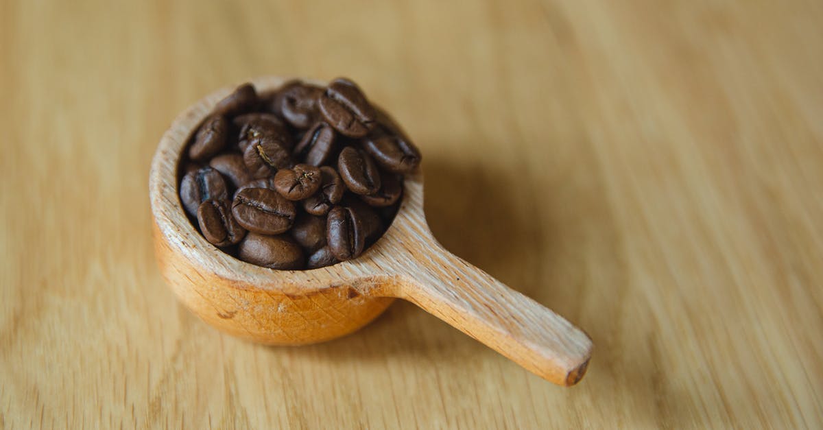 Tenderizing fava bean skin without overcooking inside - Small deep spoon with coffee beans