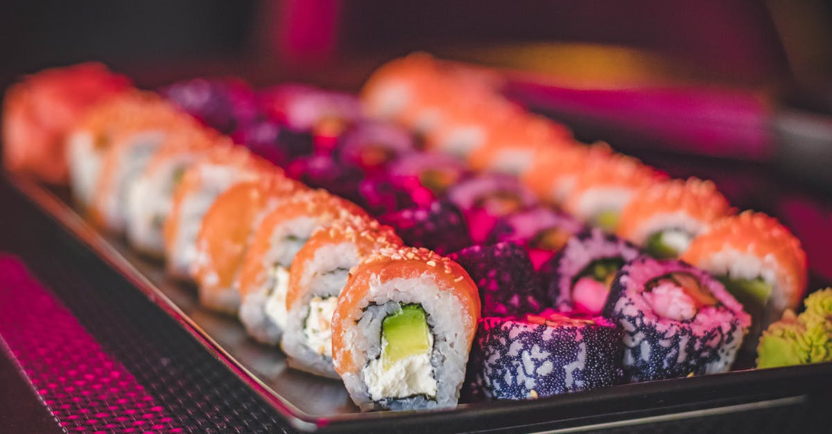 Texture and cutting of avocado and Mango used in sushi - Sushi Rolls